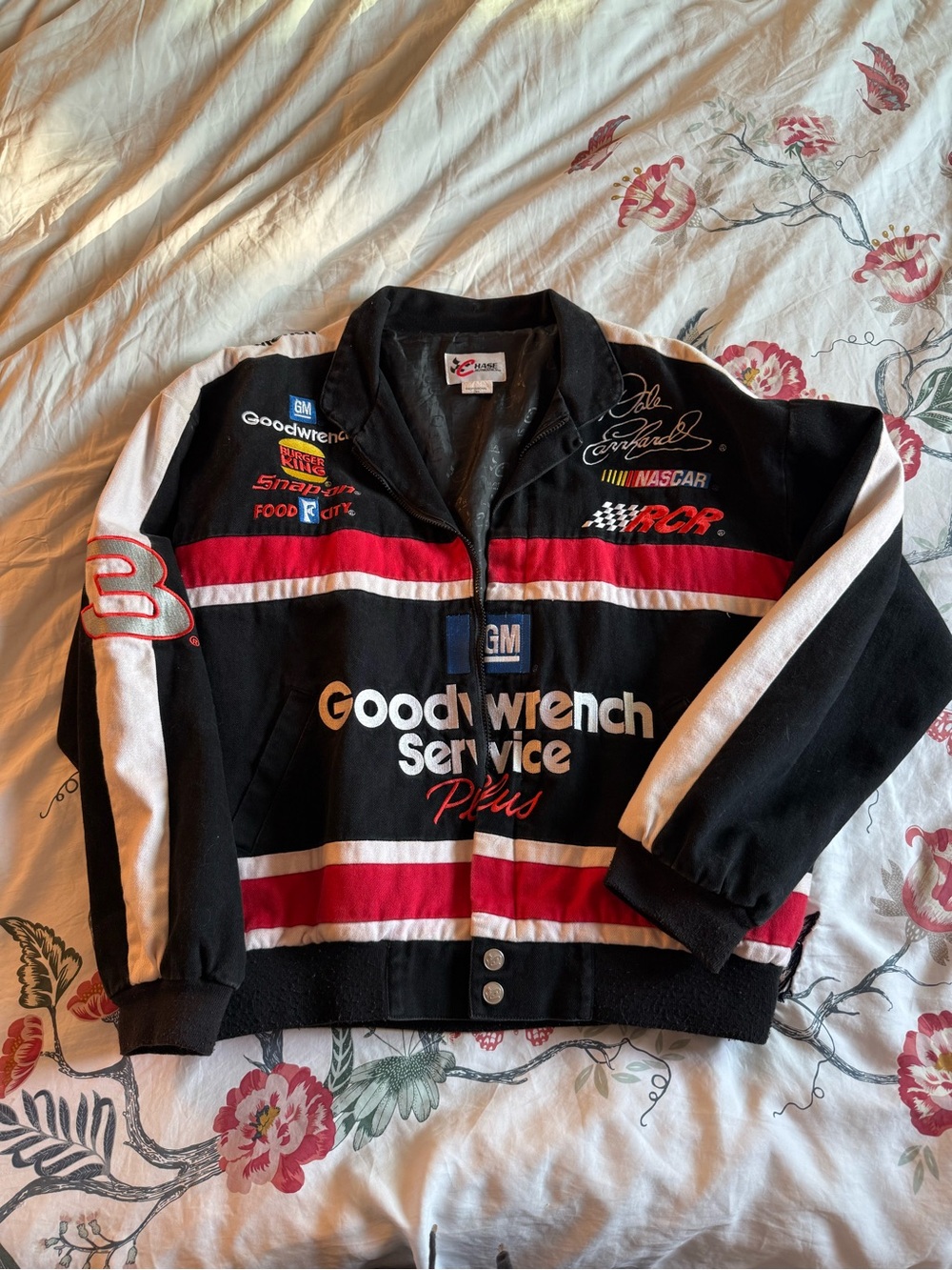 Chase Authentics Black Jacket with Red & White Logo